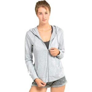 Womens Lightweight Zip Up Hoodie Thin Cotton Jacket with Pockets Casual Fit